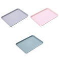 thumbnail image 1 of MesaSe 3 Pcs Nordic Rectangular Tea Tray Plastic Storage Tray Home Kitchen Fruit Dessert Tray Small, 1 of 8