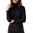 thumbnail image 2 of Lolmot Turtleneck Sweaters for Women Trendy Ribbed Knitted Long Sleeve Shirts Stretchy Slim Basic Tees Lightweight Undershirts, 2 of 9