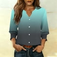 thumbnail image 1 of TaTaai Women's Fashion Spring And Summer Button Up Cardigan 3/4 Quarter Sleeve Jacket V-neck Top/shirt Gift, 1 of 7