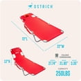 thumbnail image 5 of Ostrich The Original Chaise Lounge Beach Chair and Custom Fitted Towel Cover, 5 of 12