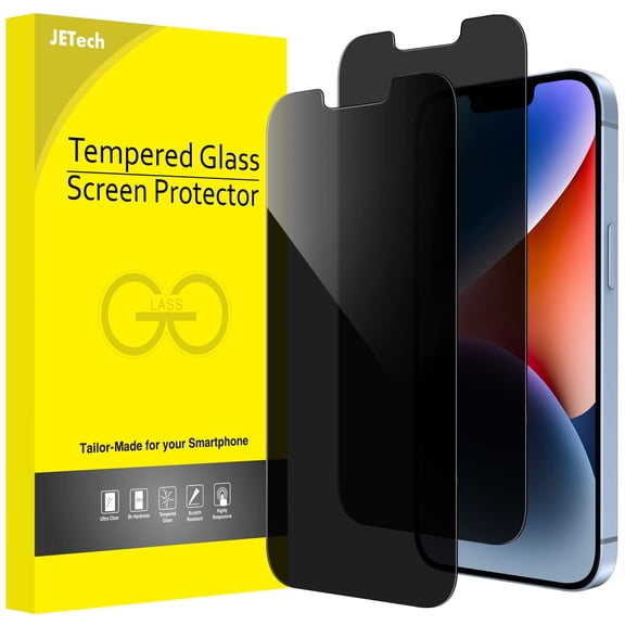 JETech Privacy Screen Protector for iPhone 17e (2026) / iPhone 16e / iPhone 14, Anti Spy Film, 2-Pack