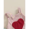 thumbnail image 6 of Mevireiy Baby Boys Girls Corduroy Romper Sleeveless Jumpsuit Valentine Overalls Outfit, Pink, 0-3 Months, 6 of 6