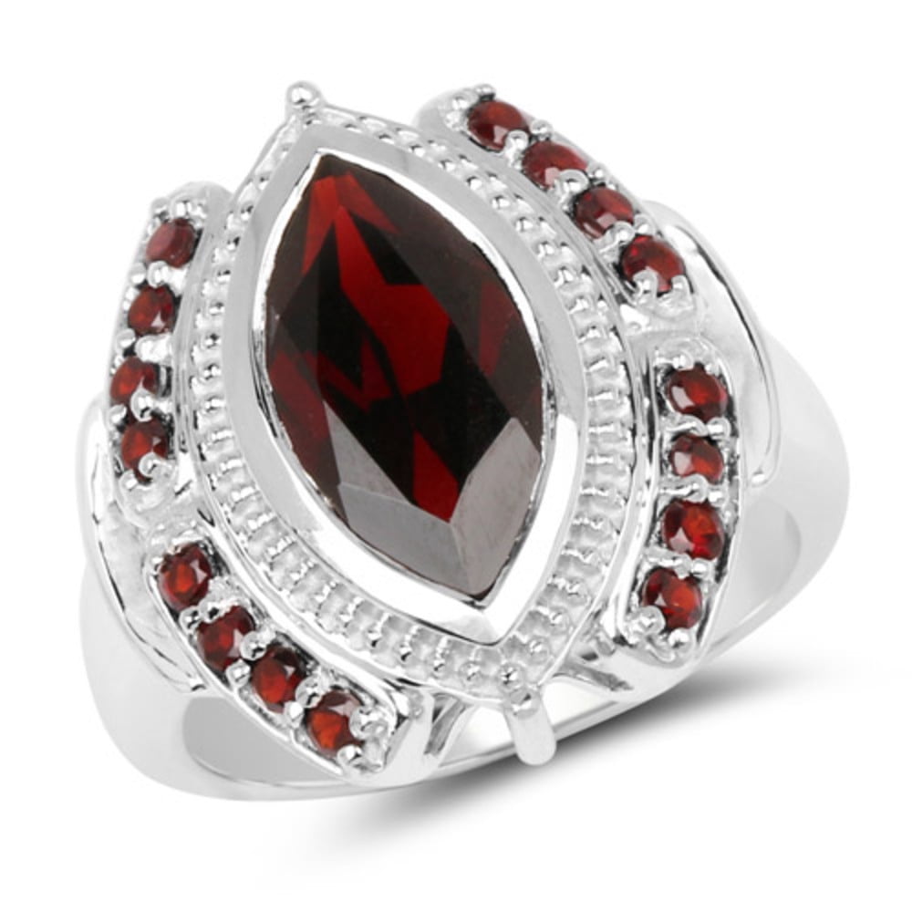 Bonyak Jewelry Sterling Silver Garnet Youth Ring Size 3