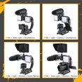 thumbnail image 5 of Triple Hot-Shoe Mounts Handheld Stabilizer with Smartphone Holder Mount+360° ball head mount, Video Stabilizing, 5 of 5