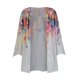 thumbnail image 5 of Camisa de mujer Blusa Estampado Manga 3/4 Casual Vacaciones SCZ Básico Botón Tops Multicolor/M, 5 of 6