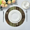 thumbnail image 5 of Round Placemat Heat Resistant & Wrinkle-Free Dining Table Decor Placemat For Home & Weddings Featuring An Ornate Border Design, 5 of 7