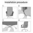 thumbnail image 4 of Kugisaki Office Chair Covers, Stretch Removable Computer Chair Covers with Zipper, High Back Seat Cover Washable Chair Slipcovers for Home, Office, 4 of 9