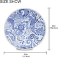 thumbnail image 3 of GZHJMY Abstract Blue 60 Inch Round Tablecloth with Zipper Umbrella Hole Washable Spillproof Table Cloth Decorative for Picnic,Camping,Indoor and Outdoor, 3 of 7