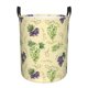 thumbnail image 1 of Fotbe Green And Purple Grapes Cesto de Ropa con Asas, Cesto Impermeable de Gran Capacidad, Bolsa de Lavado para Dormitorio, Cesto de Ropa con Ruedas y Asas-Small, 1 of 6