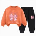 thumbnail image 4 of Toddler Girl Winter Clothes 2T 3T 4T 5T 6T 7T 8T Girl Clothes Toddler Girl Clothes Fall Outfits Long Sleeve Sweatshirt Tops + Pants Set E Size 3-4 Years, 4 of 4