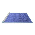thumbnail image 2 of Ahgly Company Machine Washable Indoor Rectangle Oriental Blue Industrial Area Rugs, 5' x 7', 2 of 4