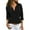 Black, variant on Charmgo Womens Shirts, Womens Casual Shirts Long Sleeve Roll Up Boyfriend Style Lapel V Neck Casual Work Blouses Womens Button Down Shirt Dress Shirts for Women Black L
