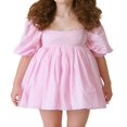 thumbnail image 1 of CHUANK Robe en Tulle à Manches Bouffantes pour Femme, Robe Princesse Courte, Encolure Carrée, Manches Bouffantes, Robe à Volants pour Fête et Bal, 1 of 8