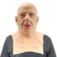 thumbnail image 4 of Tocados De Halloween Old Man Face Cover Realista Human Horror Wig Headgear Para Accesorios De Fiesta ANGGREK Otros, 4 of 8