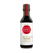 San-J - Gluten Free Tamari Soy Sauce with 28% Less Sodium - Specially Brewed - Made with 100% Soy - 10 oz. Bottle