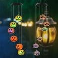 thumbnail image 5 of Halloween Solar Power Wind Chims LED Lights, 28" Pumpkin Ghosts Maple leaves Eyes Night Lights, Creative Halloween Decorations Windchimes Outdoors, Exquisite Halloween Gifts for Family, 5 of 13