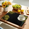 thumbnail image 5 of Placemats Set of 4, Yellow Rose Place Mats Vintage Flower Garden Tablemats Washable Placemat Table Decoration for Kitchen Table Dinner Party Home Decor Indoor Outdoor 13x19 Inch, 5 of 9