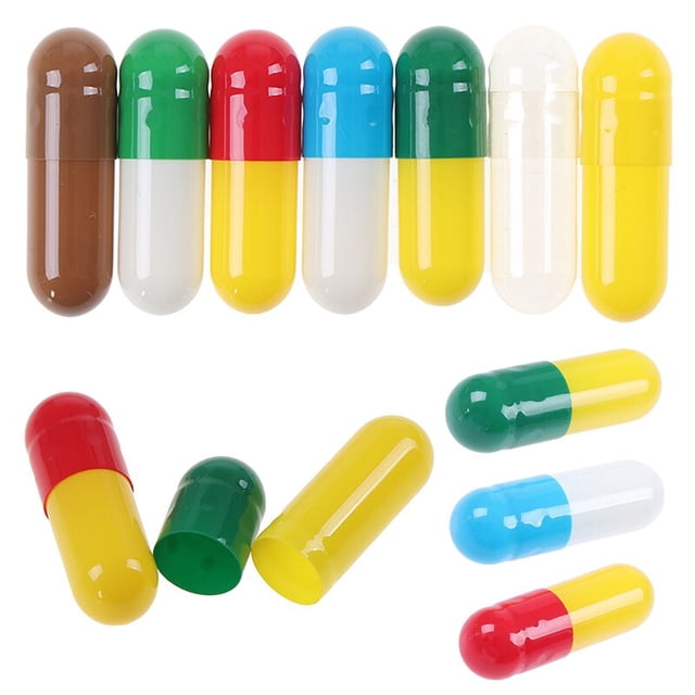 1000 Uds. Cápsula de gelatina dura vacía, cápsula de medicina, píldora vacía roja y blanca, vitaminas, cuidado de la salud Personal, divisor de estuches Gao Jinjia LED