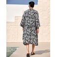 thumbnail image 5 of COOFANDY Men's Lightweight Kimono Robe Japanese Bathrobes Open Front Long Cardigan Cloak with Belt, 5 of 5