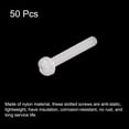 thumbnail image 3 of Unique Bargains Nylon Machine Screws, M2x16mm Slotted Pan Head Fasteners Bolts, White 50Pack, 3 of 4