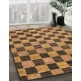 thumbnail image 2 of Ahgly Company Indoor Rectangle Abstract Orange Checkered Area Rugs, 7' x 9', 2 of 6