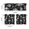 thumbnail image 6 of Kitchen Food Cooking Chef 3-Piece Kitchen Curtains Set Kitchen Curtains Sets with Valance for Windows Rod Pocket Machine Washable Kitchen Decor Decorations (54"x18"+2x27.5"x24"), 6 of 6