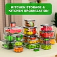 thumbnail image 4 of 54 piezas de contenedores de almacenamiento de alimentos con tapas herméticas, (27 contenedores y 27 tapas) contenedores de plástico reutilizables sin BPA para la organización de la cocina, cajas de, 4 of 4