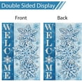 thumbnail image 6 of Welcome Winter Garden Flag 12.5x18 Double Sided Burlap Christmas Snowflake Garden Flags for Winter Christmas Seasonal Outside Outdoor Decoration (ONLY FLAG), 6 of 6