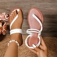 thumbnail image 6 of HTHLVMD Beach Sandals, Barefoot Sandals Women, Summer Minimalist White Sandals, Women's Strappy Sandals Open Toe Thong Flat Sandals Dressy Casual Slip On Beach Vacation Slides, White 7, 6 of 9