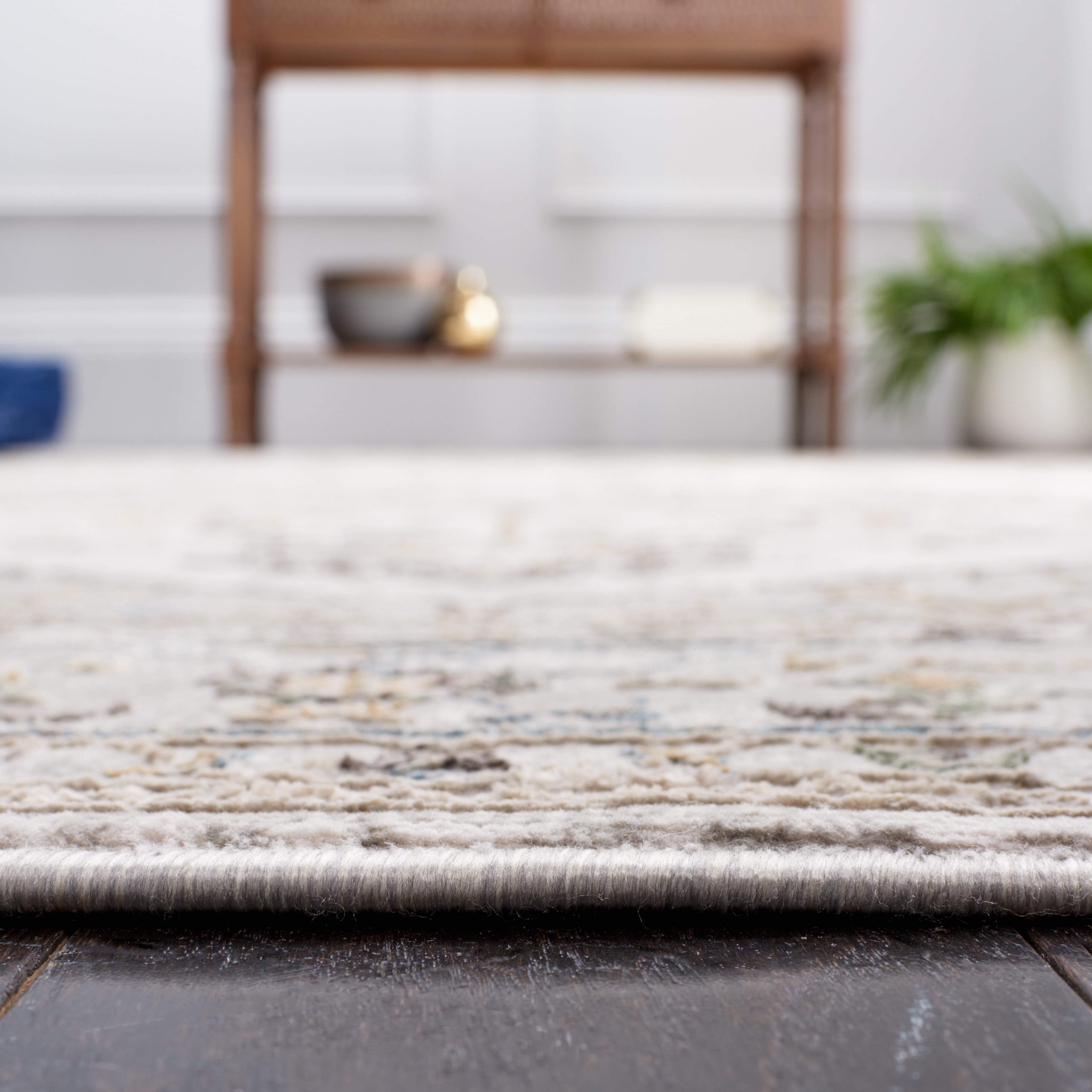 SAFAVIEH Bel Air Merlin Oriental Polyester Runner Rug, Gray/Light Gray, 2'3" x 11'