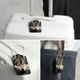 thumbnail image 6 of Wolf Square PU Leather Luggage Tags, 2 Pack, with Privacy Cover and Stainless Steel Ring - Suitable for Travel, Backpack, Handbag - Bag Tags, Handbag Tags, 6 of 7