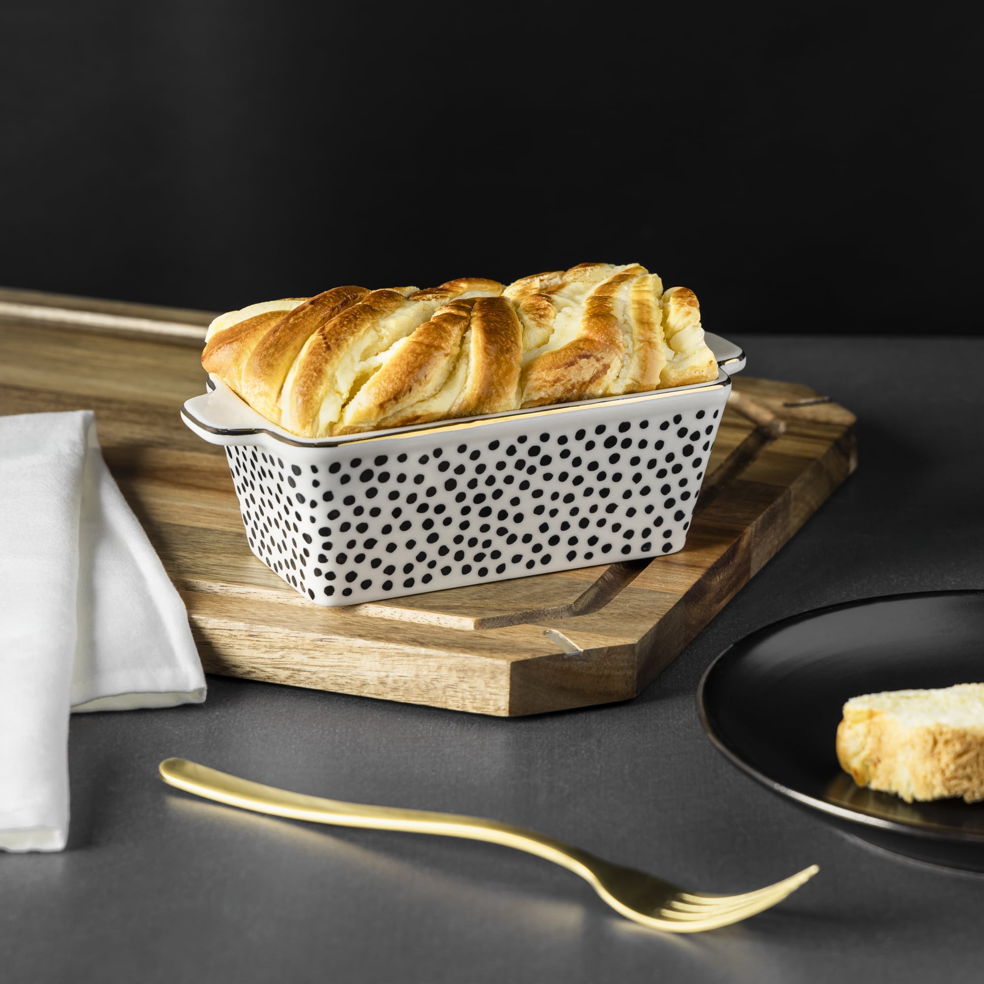 Thyme & Table 3.5" Mini Loaf Pan Ceramic - Dot