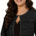thumbnail image 6 of Purcolt Womens Elegant Floral Lace Cardigans Dressy Casual Open Front Long Sleeve Sheer Embroidery Jacket Summer Casual Office Crop Shrug Tops, 6 of 7