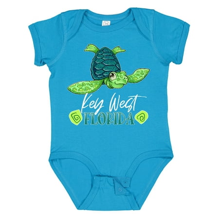 

Inktastic Key West Florida Happy Sea Turtle Gift Baby Boy or Baby Girl Bodysuit