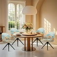 thumbnail image 4 of Whosucclay Starfish Beach Seashells Print Swivel Armchair Accent Dining Chair Cover for Office, Stretch Curved Back Chair Covers with Arms Removable Office Desk Chair Sliopcover Living Room, Vanity, 4 of 7