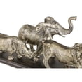 thumbnail image 5 of DecMode 20"W, 9"H Resin Eclectic Animals Sculpture, Silver, 5 of 12