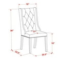 thumbnail image 6 of East West Furniture Forney 38" Fabric Dining Chairs in White/Gray (Set of 2), 6 of 6