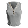 thumbnail image 4 of Sngxgn Women's Camisole Tops Undershirts Spaghetti Strap Tank Top(Grey,M), 4 of 5