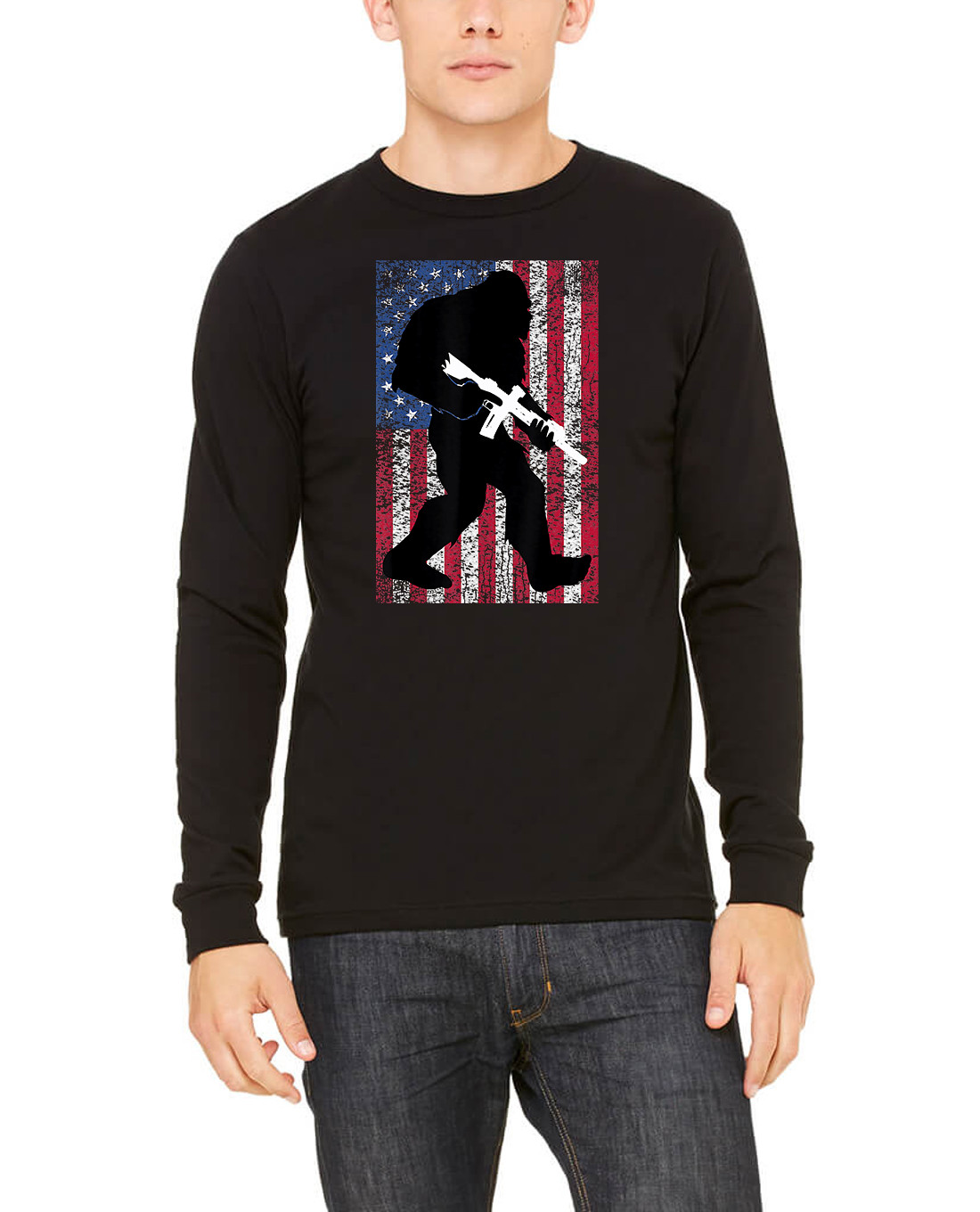 bigfoot flag shirt