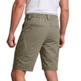 thumbnail image 5 of Zimjoy Men's Ripstop Water Resistant Tactical Cargo Shorts with Belt Multi Zipper Pocket Quick Dry Knee Length Outdoor Hiking Work Utility Shorts Army Green L, 5 of 9