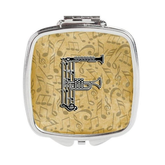 Letter F Musical Instrument Alphabet Compact Mirror