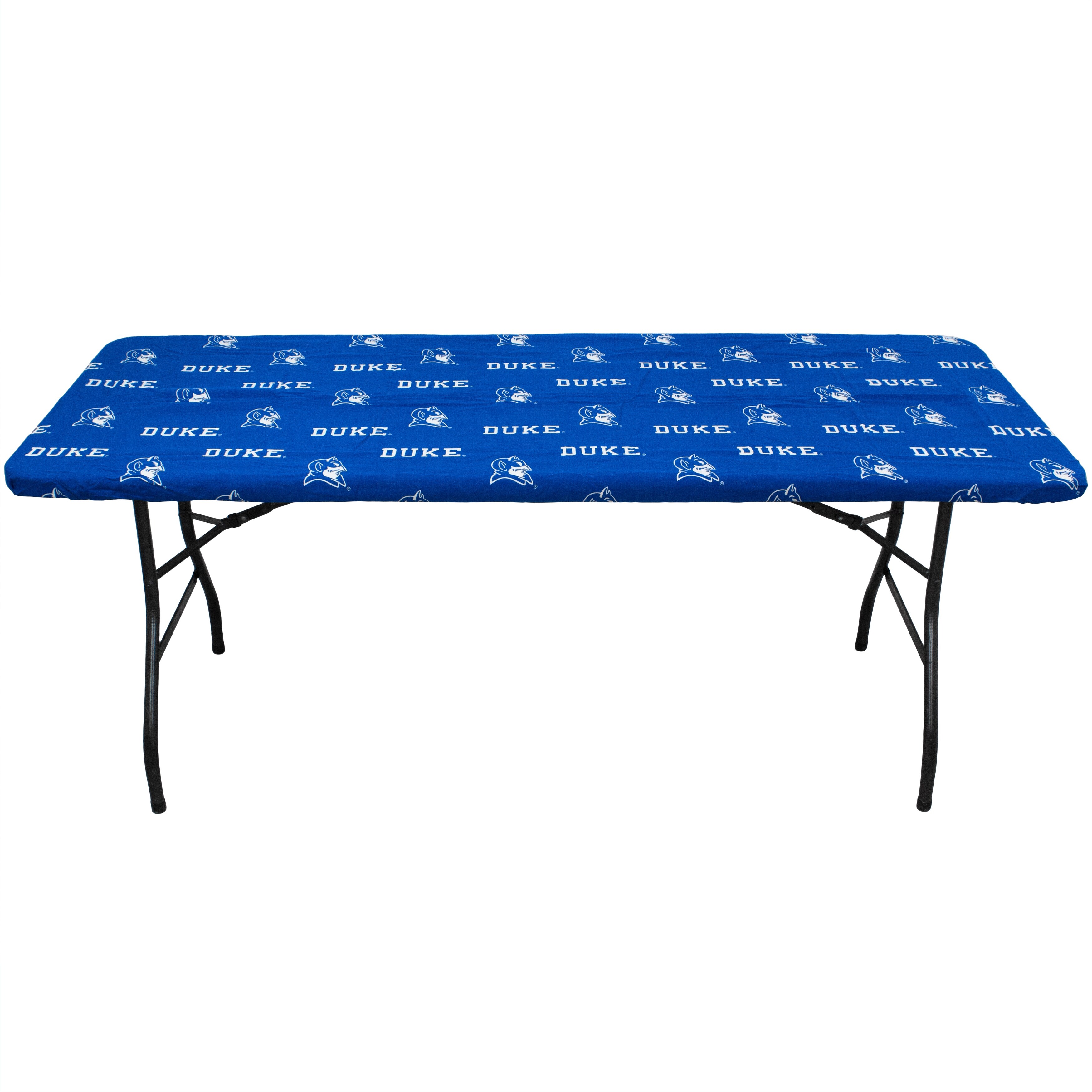 Duke Blue Devils Tailgate Fitted Tablecloth, 33" x 33", Card Table 72" x 30", 6 ft table