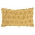 thumbnail image 1 of homeroots home decor 386255 Yellow Embossed Rose Lumbar Pillow, 1 of 1