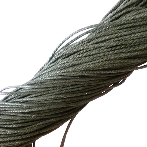 Línea de Rosca de Cordón de Abalorios de Algodón Encerado de 10 Metros 2 Mm Joyería Que Hace La Cadena 2m ejercito verde