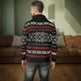 thumbnail image 6 of Men's Knitted Cardigan Jacket - Zipper Lapel Slim Outer Wear Sweater for Autumn Winter Business Casual, Daily Outfits, and Christmas Parties,Camel,3XL, 6 of 6