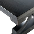 thumbnail image 4 of Luke Dining Table, 79 Inch Rectangular Top, Trestle Base, Black Wood, 4 of 7
