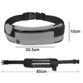 thumbnail image 2 of Cinturón para correr para mujeres y hombres, bolsa de cinturón ajustable que se adapta a la mayoría de los tamaños de teléfono y cintura., 2 of 5
