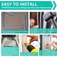 thumbnail image 3 of 2PCS W10830162 Refrigerator Door Gasket Gray Compatible With Whirlpool 12723206AP, W10179332, W10179332N, 3 of 5