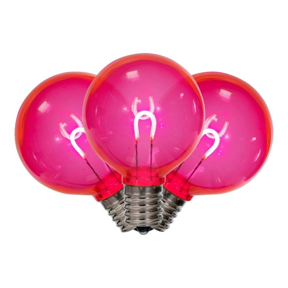G50 Transp Filament Pink Bulb .6W 25/Bag