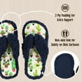 thumbnail image 3 of LazyOne Flip-Flop Spa Slippers for Women, Female Fuzzy House Slippers, Plant Lady, 3 of 5